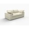 Homeroots 80in Khaki and Black Linen Blend Modular Loveseat 714576 - alternate 2