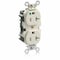 Leviton Straight Blade Receptacle, 5-20R, 20 A, 125V AC, Flush Mount, Self-Grounded M8300-HT - alternate 1