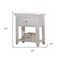 Homeroots 27" White One Drawer Nightstand 376965 - alternate 2