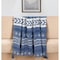 Homeroots Blue Woven Cotton Striped Throw Blanket 478693 - alternate 3