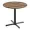Flash Furniture Commercial 36" Natural HPL Tabletop with Black Table Height X Base ST-RD36-NAT-T3030-GG - alternate 1