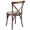 Flash Furniture HERCULES Series Pecan Cross Back Chair with Cushion, PK2 2-XU-X-PEC-NTC-GG - alternate 3