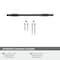 Amerock Urbanite 5-1/16 in 128 mm Center-to-Center Polished Chrome/Brushed Matte Black Cabinet Pull BP77812826BMB - alternate 3