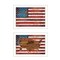 Homeroots Set Of Two American Flags White Framed Print Wall Art, 2PK 405721 - alternate 1