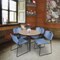 Regency Round Kahlo Breakroom Table W/ 4 Zeng Stack Chairs, 36 in W, 36 in L, Noble Oak TPL36RNDNOBK44BE - alternate 3