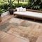 Homeroots 10' X 14' Terra Cotta Gray And Brown Abstract Washable Indoor Outdoor Area Rug 602992 - alternate 1