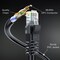 Maximm 4ft Cat6 Round LAN Patch Cable, 10PK, Black, 10PK CAT64FT10PKBlack - alternate 3