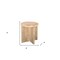 Homeroots 24" Natural Solid Wood Round Cross Leg End Table 565309 - alternate 3