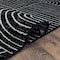 World Rug Gallery Contemporary Stripe Arch Design Runner Rug 2 ft x 7 ft Black 3017BLACK2X7 - alternate 3