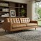 Homeroots 88" Brown Leather Sofa 607328 - alternate 2