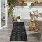 Homeroots 8' Charcoal And Black Trellis Indoor Outdoor Runner Rug 545224 - alternate 5