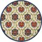 Homeroots 8' Navy Blue Beige Green Blue And Red Round Floral Indoor Outdoor Area Rug 546784 - alternate 5