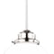 Vaxcel Huntley 1 Light Satin Nickel Farmhouse Schoolhouse Pendant White Glass P0244 - alternate 3