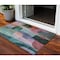 Homeroots 3' X 5' Green Purple And Blue Abstract Washable Indoor Outdoor Area Rug 604366 - alternate 1