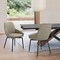 Armen Living Shilo Swivel Upholstered Dining Chair in Taupe Gray Faux Leather with Black Metal Legs - Set of 2 LCSHSITAGRYBLK - alternate 2