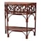 Bali & Pari Gaspar Marbled Tortoise Natural Rattan Console Table 262-14437-ZORO - alternate 1