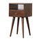 Homeroots 22" Chestnut Solid Wood One Drawer Nightstand 722539 - alternate 1