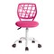 Homeroots Pink and White Adjustable Height Swivel Rolling Office Chair 719265 - alternate 1