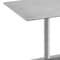 Flash Furniture 48" x 30" Outdoor Tabletop, Gray Faux Concrete, Seamless Surface Technology, 27x15 Silver Table Base ST-REC3048-CMGY-TB002S-GG - alternate 2