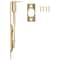 Prosource Flush Bolt, 1 x 1/2 in Bolt Head, 5 in L Bolt, Solid Brass, Polished Brass LR-004-PS - alternate 1