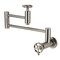 Kingston Brass Wall Mount Pot Filler Faucet with Knurled Handle, Brushed Nickel KS8108RKZ - alternate 1