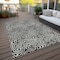 Homeroots 9' X 12' Black And Ivory Abstract Washable Indoor Outdoor Area Rug 599692 - alternate 4