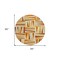 Homeroots 8' Orange Ivory And Copper Round Geometric Washable Indoor Outdoor Area Rug 598288 - alternate 3