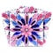 Homeroots 12" x 12" Blue And Pink Vinyl Arabesque Peel And Stick Removable Tiles 569394 - alternate 1