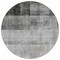 Homeroots 8' Round Gray Round Ombre Washable Non Skid Indoor Outdoor Area Rug 563642 - alternate 3