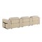 Homeroots 126" Beige Top Grain Leather Reclining Metal USB Sofa 720364 - alternate 3