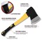 Performance Tool 1.25 lb. Axe, Fiberglass Handle, Chopping Wood, Camping M7112 - alternate 3