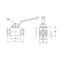 Anchor Fluid Power 1/2" 7250 PSI BLOCK BODY THREADED BALL VALVE PLATED STEEL RoHS COMPLIANT AE2N1/2-11DB - alternate 2