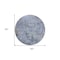 Homeroots 8' Blue And Dark Gray Round Abstract Washable Indoor Outdoor Area Rug 605538 - alternate 3