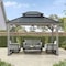 Sunjoy 10x12 ft. Wood Gazebo, Outdoor Patio Steel Hardtop Gazebo, Cedar Framed Wooden Gazebo, Matte Black A1020326Q1 - alternate 1