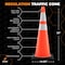 Xpose Safety 36 in Orange Traffic Cone, PVC, 12 lb Base with 6 in & 4 in Collar, DOT Approved, 24 PK OTC36-64-12L-24-X - alternate 5