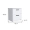 Homeroots 19" White Wood Two Drawer Nightstand 543686 - alternate 3