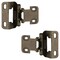 Brixwell Overlay Self-Closing Partial Wrap Cabinet Hinges, 1/2 in Overlay, Burnished Brass, Pair BXL2557BB - alternate 2
