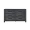 Homeroots 59" Dark Gray Wood Six Drawer Double Dresser 564672 - alternate 1