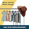 Lifemaster Black Velvet Kids Hangers 30 Pack, 10.83" Non-Slip, Slim ABS, Swivel Hook & Notches LMVVBH30BK - alternate 7