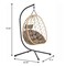 Leisuremod Summit Foldable Egg Swing Chair with Iron Stand, UV-Resistant Wicker, Weatherproof SSCBR-35BR - alternate 4