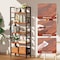 Simple Deluxe Book Shelf, 5 Tier Bookcase, Tall Bookshelf Modern Display Storage Shelf for Books, Movies, Cd, Ind 3A88HKBOCA5LBRN - alternate 3