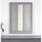 Homeroots 40" Gray and Silver Wood and Metal Framed Accent Mirror 510896 - alternate 2