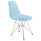 Leisuremod Cresco Plastic Dining Side Chair, Transparent Blue CR19TBU - alternate 1