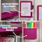Lockermate 6-Piece Locker Organizer Kit, Mirror, Whiteboard, Storage Cup & Dry Erase Marker, Pink 5096-FCH - alternate 2