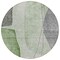 Homeroots 8' Olive Green And Gray Round Abstract Washable Indoor Outdoor Area Rug 582016 - alternate 2