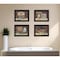 Homeroots Set Of Four Bathroom I Black Framed Print Bathroom Wall Art, 4PK 405618 - alternate 2