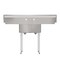 Koolmore 2 Compartment Stainless Steel NSF Commercial Kitchen Prep & Utility Sink SB121610-16B3 - alternate 2