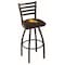 Holland Bar Stool Co 36" Blk Wrinkle Wyoming Swivel Bar Stool, Ladder Back L01436Wymng - alternate 1