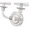 Z-Lite Katerina 2 Light Wall Sconce, Brushed Nickel/White, 11.5 In W 1950-2S-BN - alternate 3