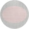 Homeroots 8' Silver And Pink Round Striped Washable Indoor Outdoor Area Rug 597195 - alternate 3
